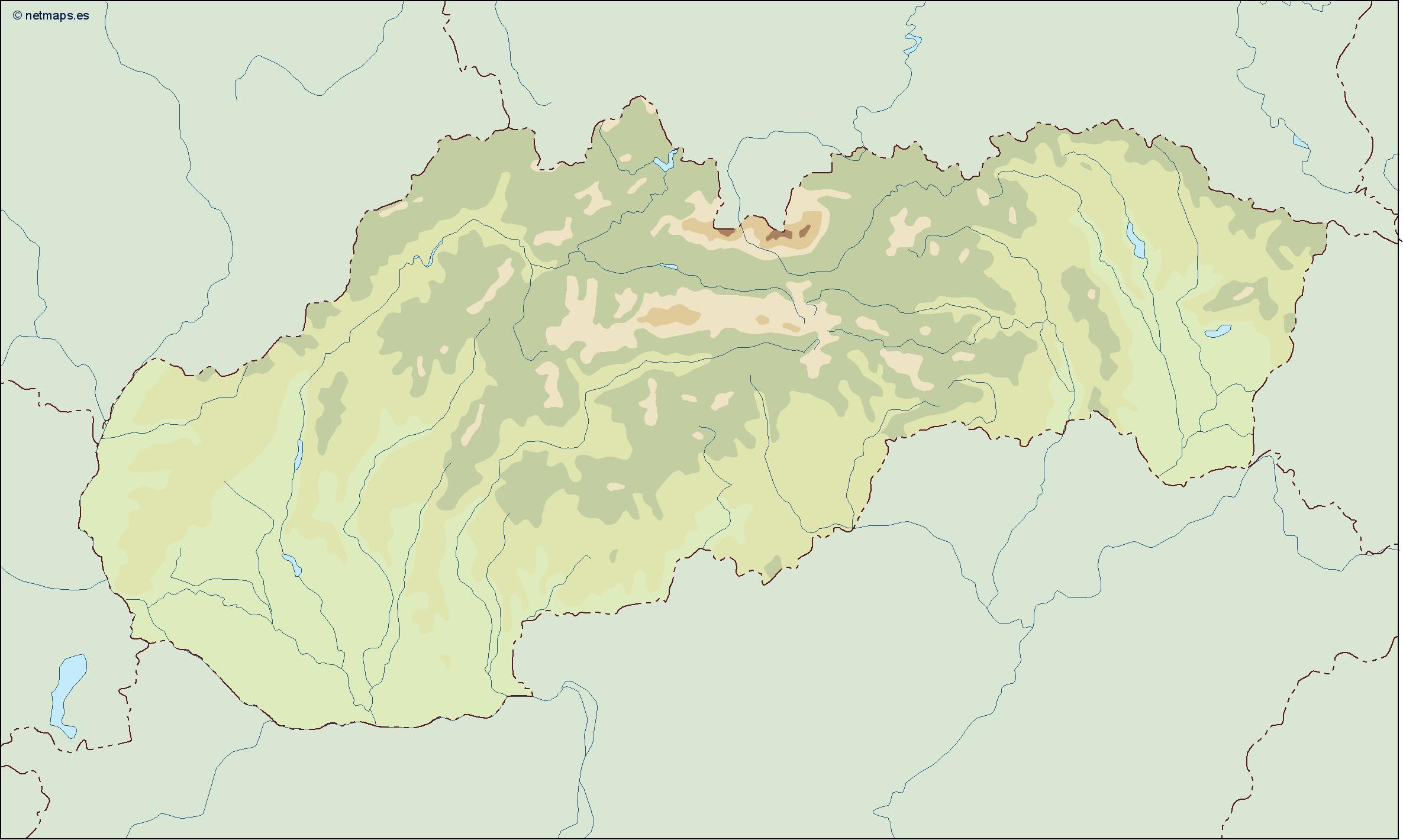 slovakia illustrator map