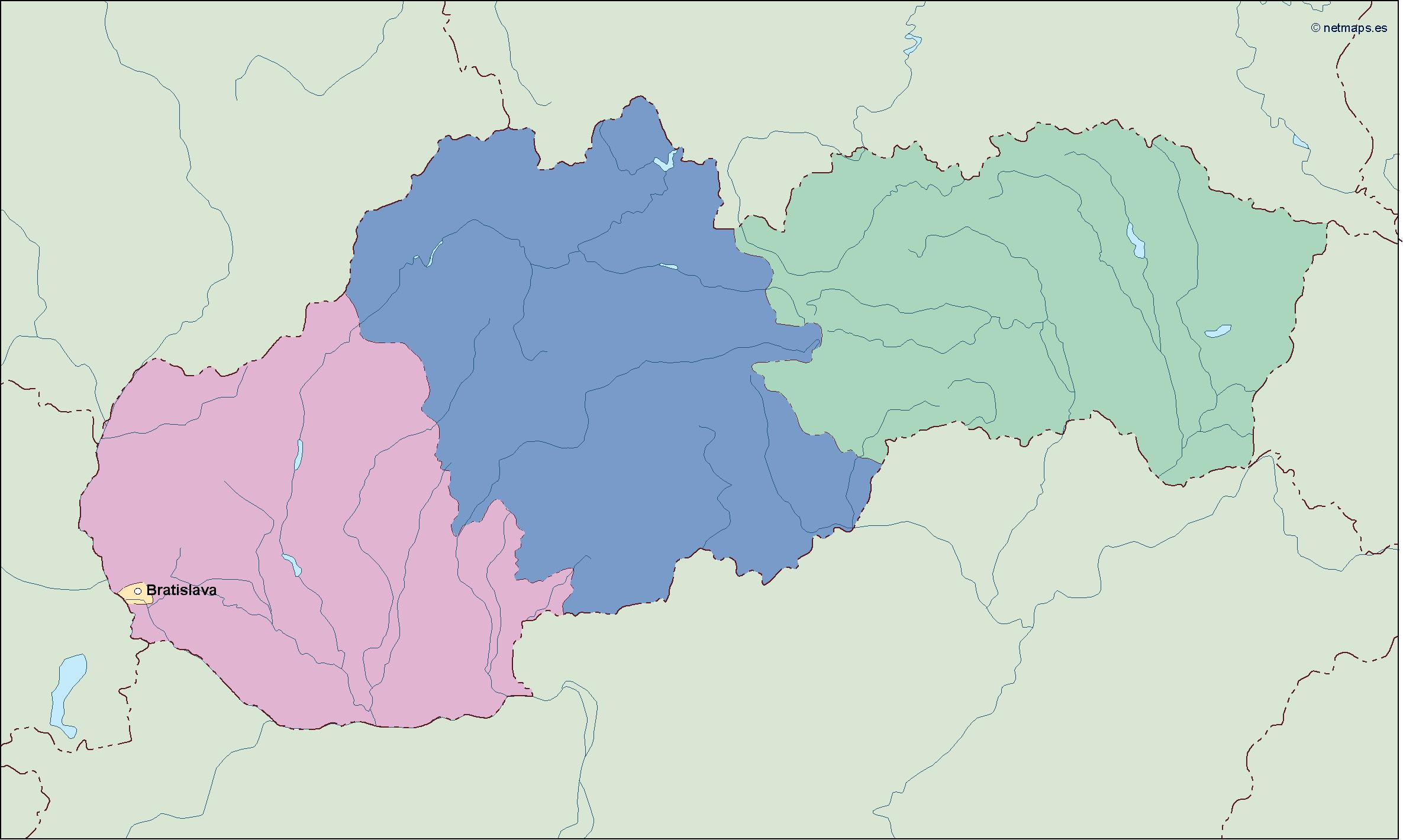 slovakia vector map