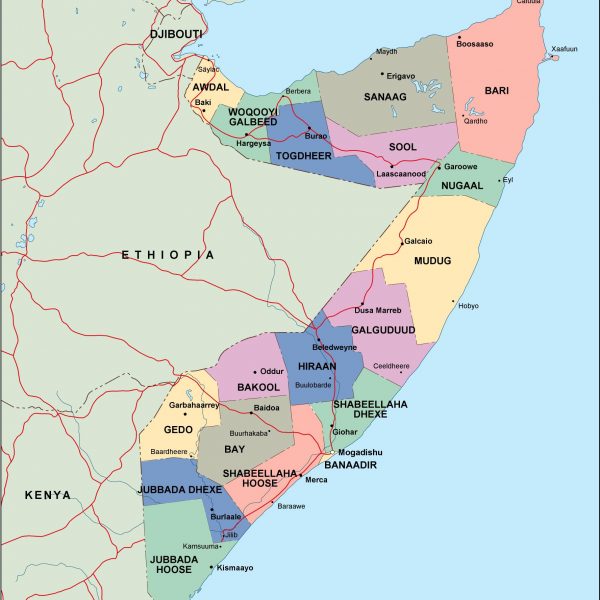 somalia political map
