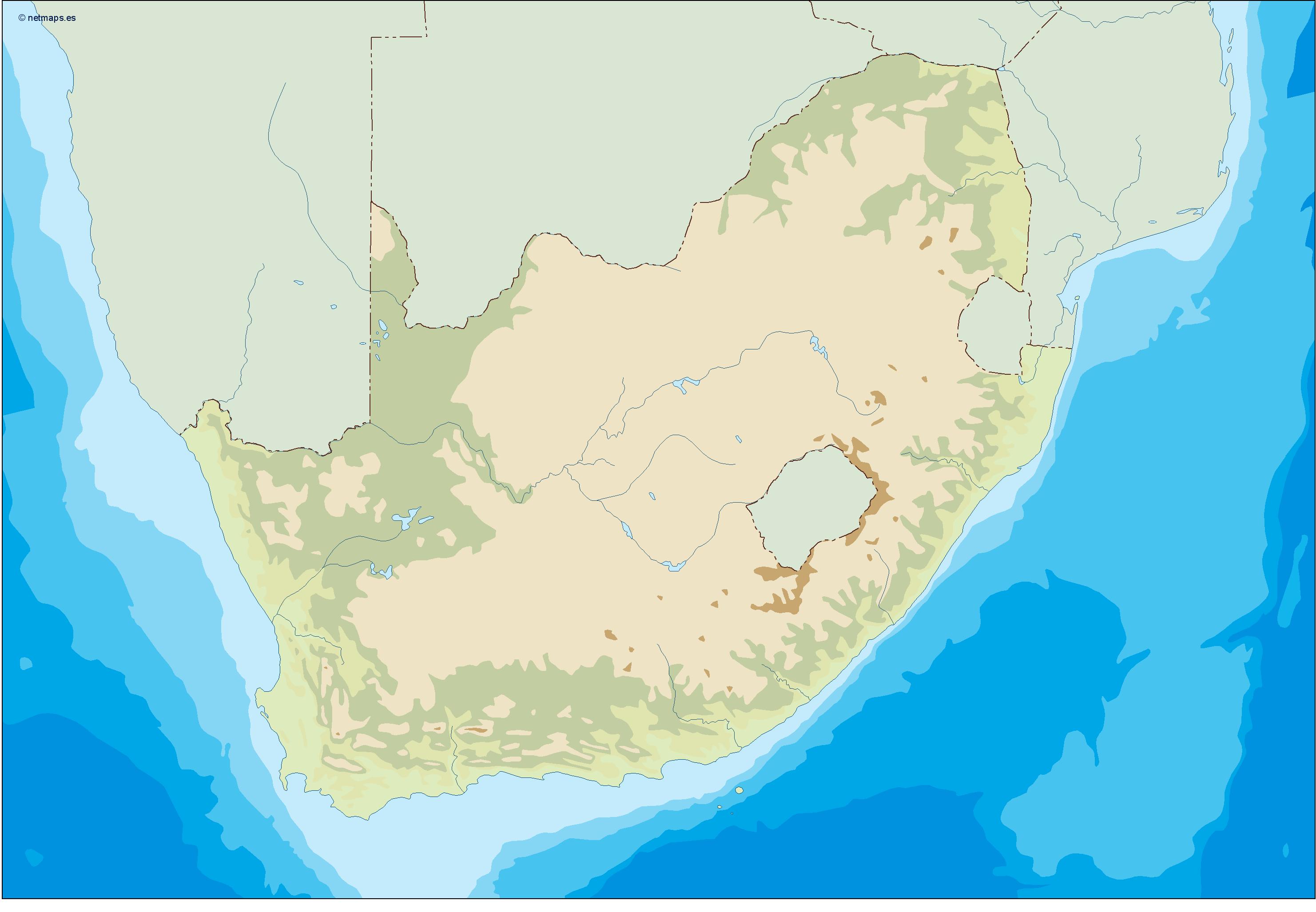 south africa illustrator map