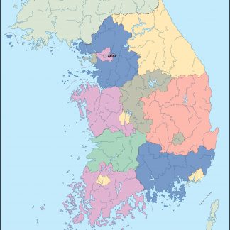 south korea vector map