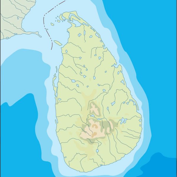 srilanka illustrator map