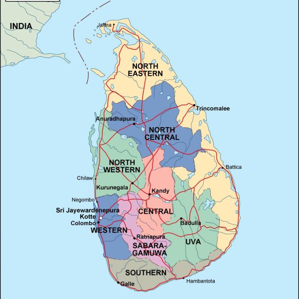 srilanka political map