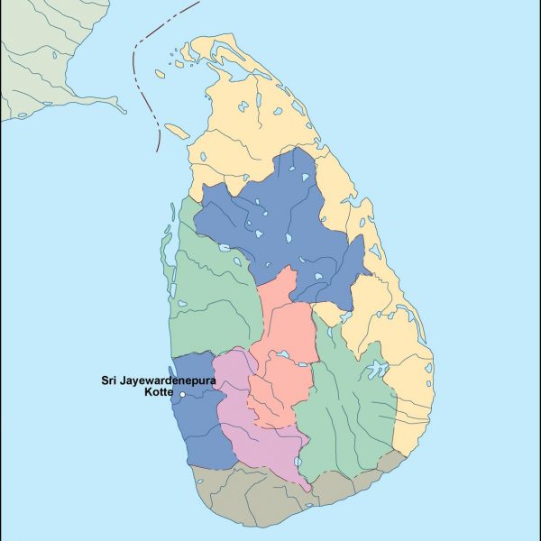srilanka vector map