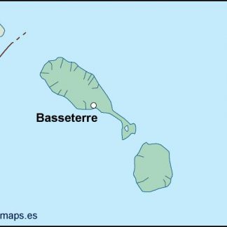 st kitts and nevis vector map