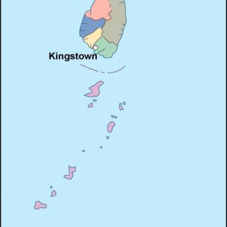 st vincent and the grenadines vector map