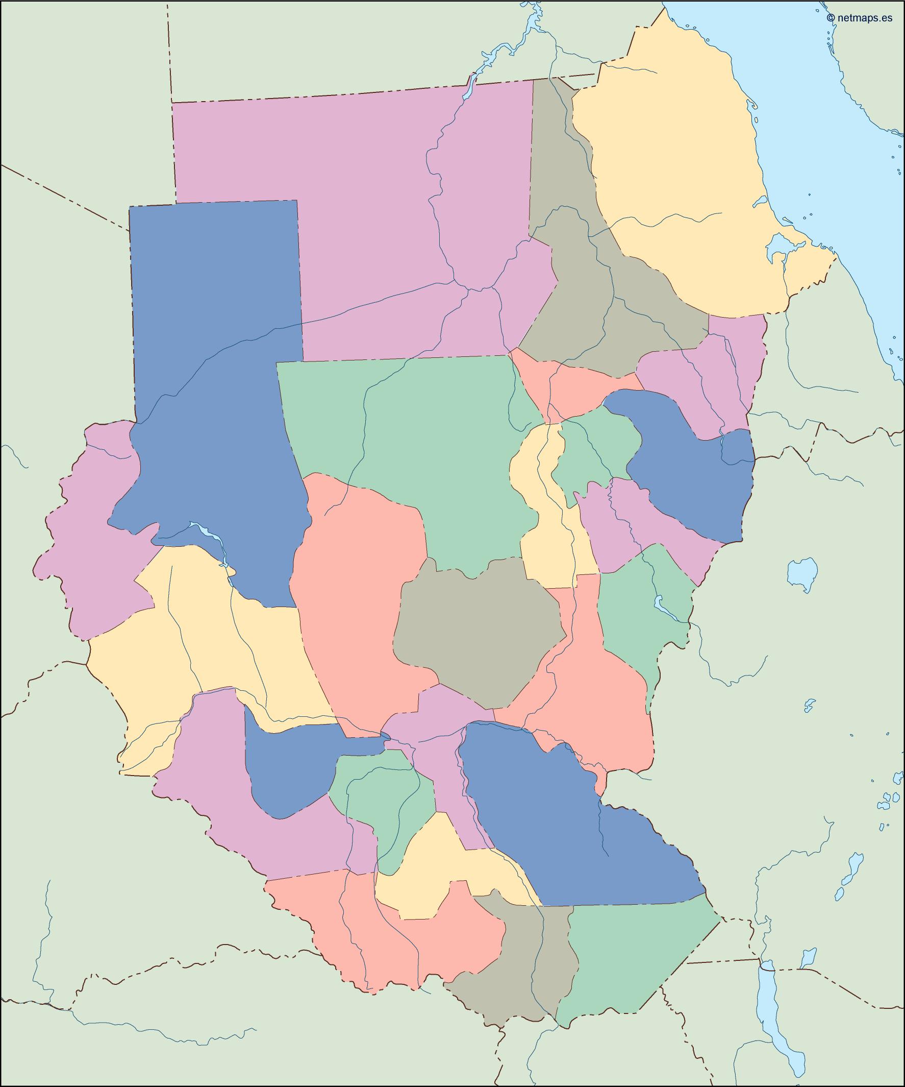 sudan blind map
