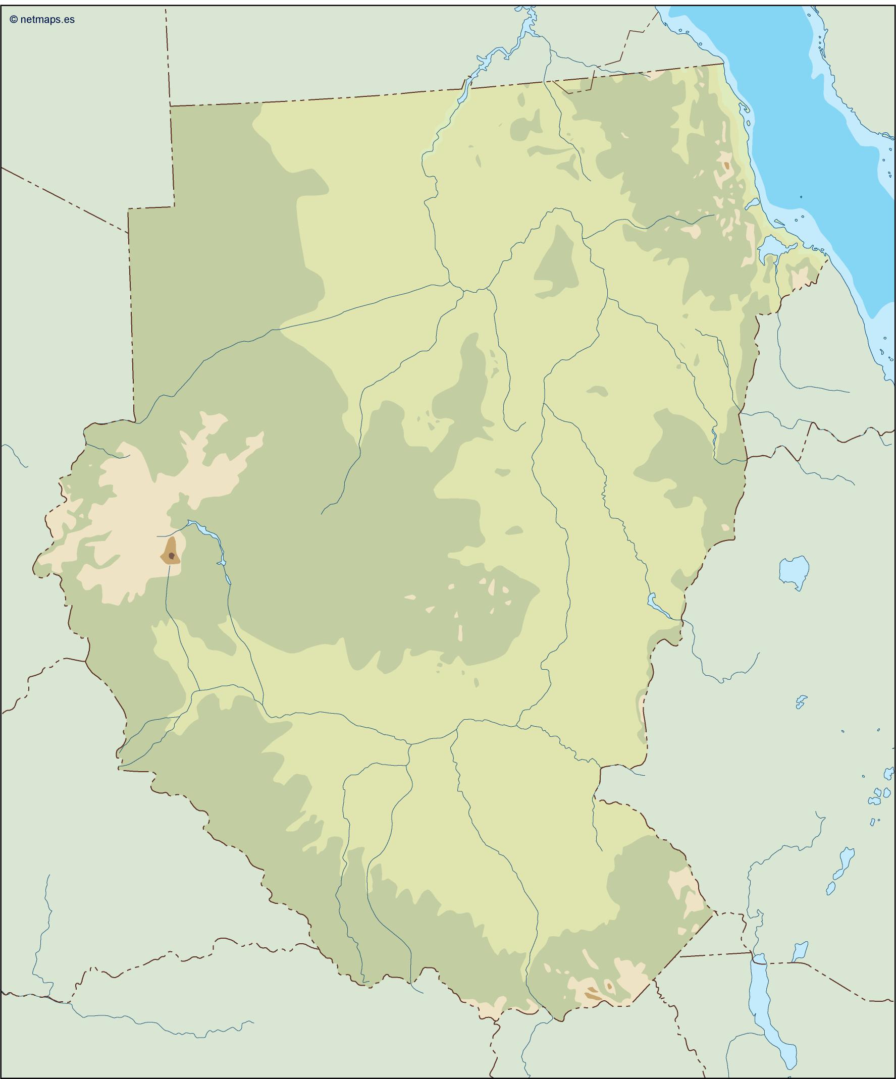 sudan illustrator map