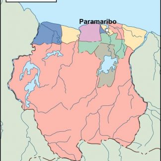 surinam vector map