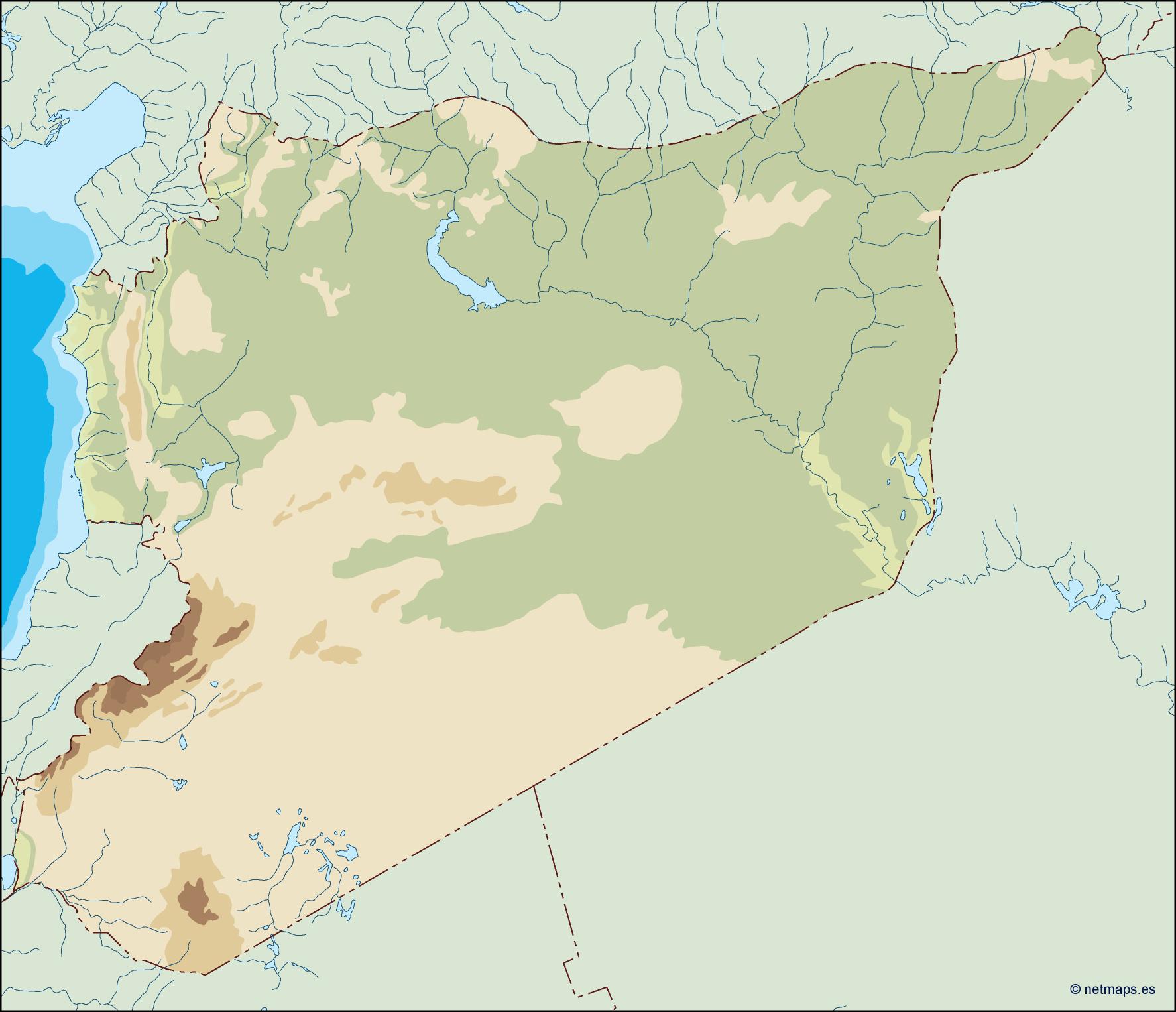 syria illustrator map