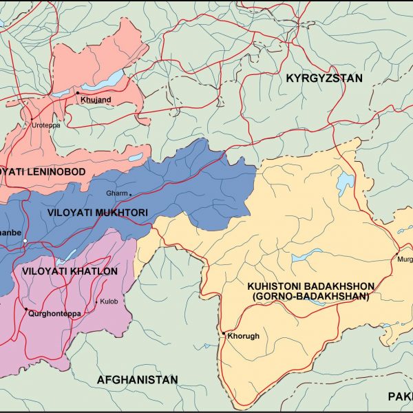 tayijistan political map