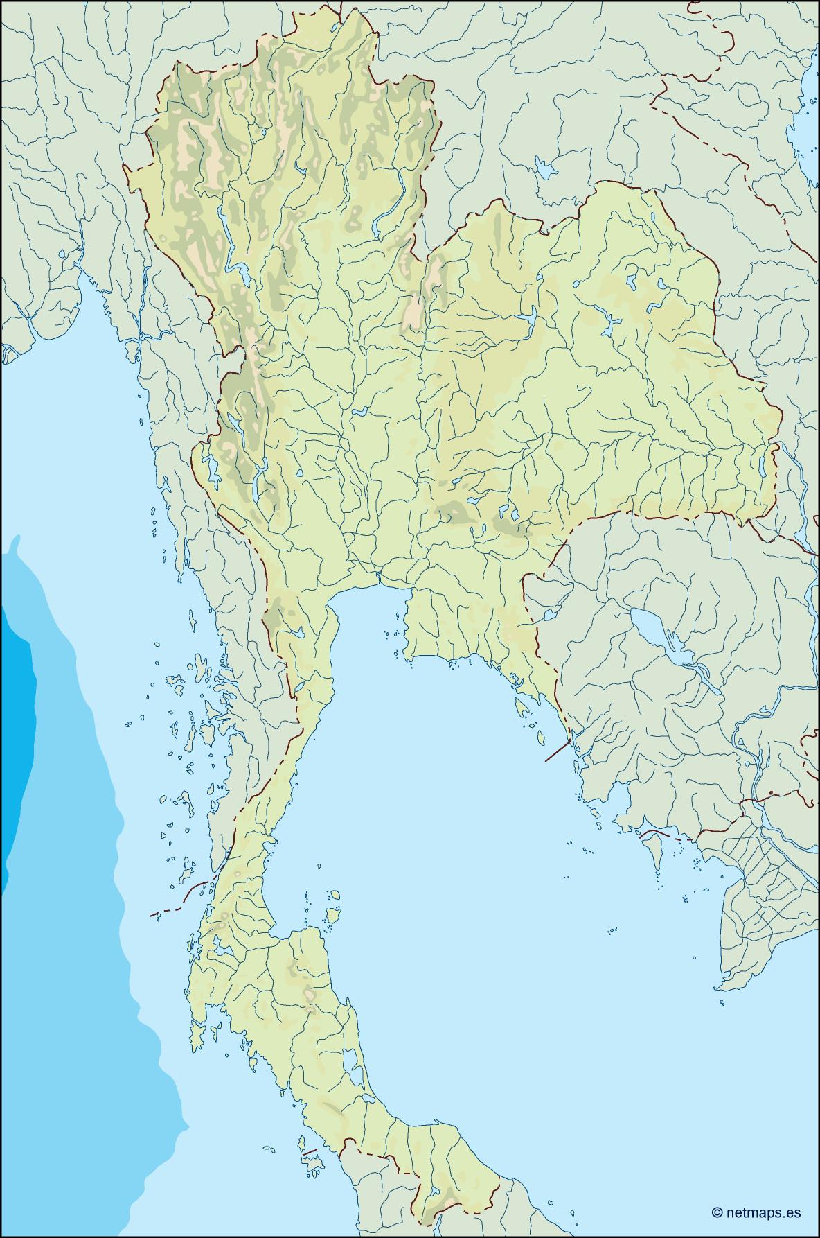 thailand illustrator map