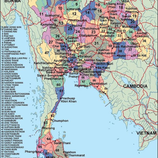 thailand political map