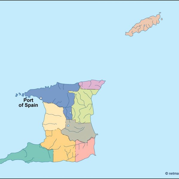 trinidad and tobago vector map