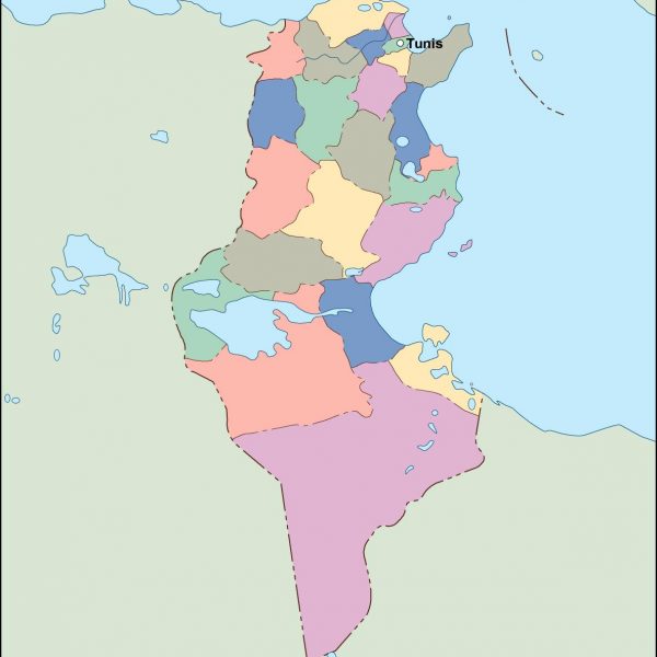 tunisia vector map