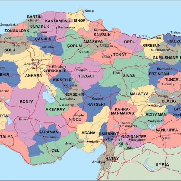 turkey political map