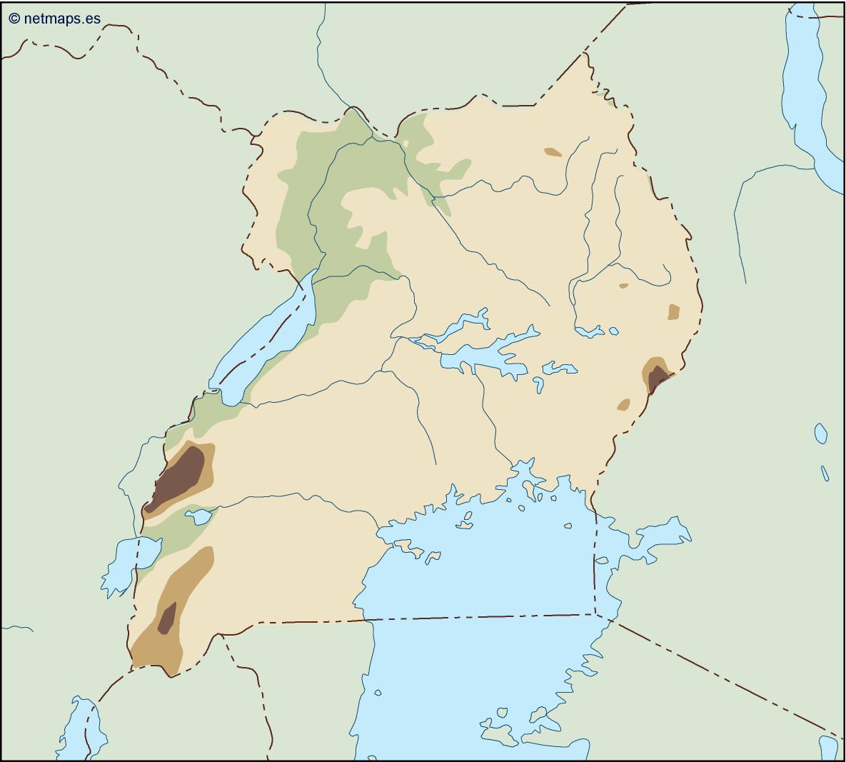 uganda illustrator map