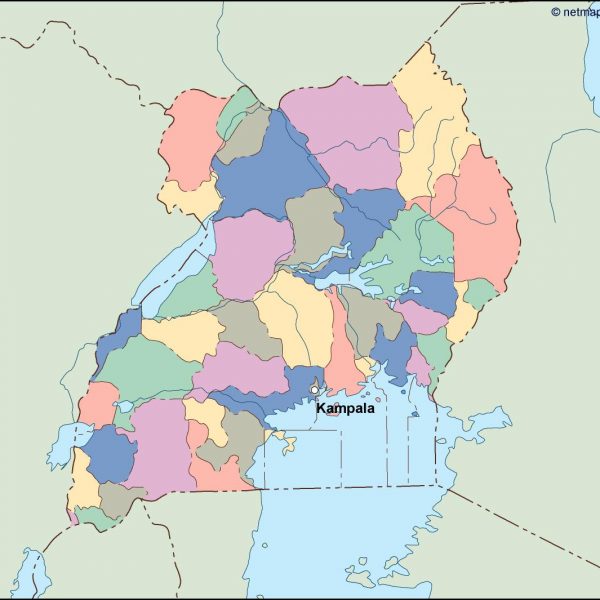 uganda vector map
