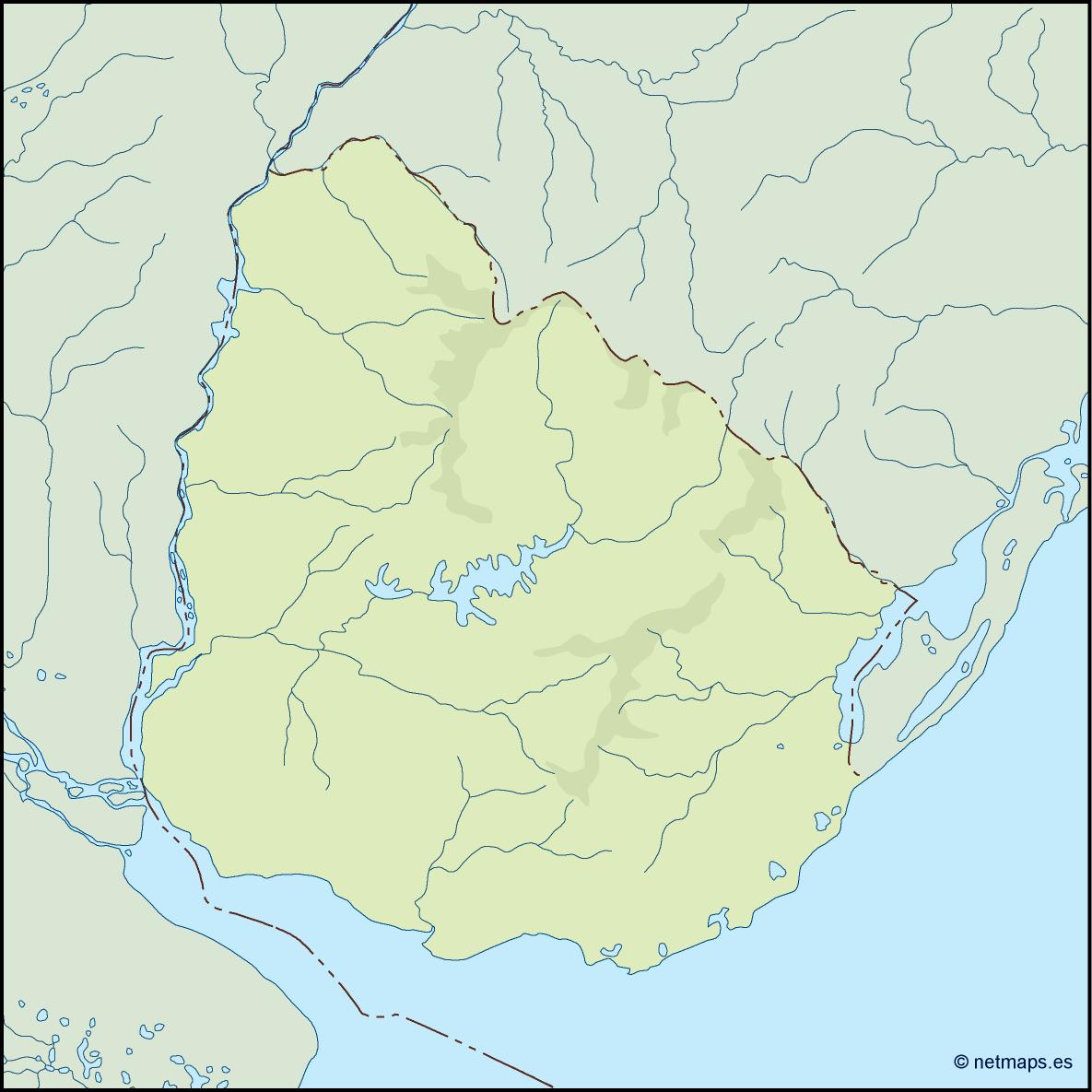 uruguay illustrator map