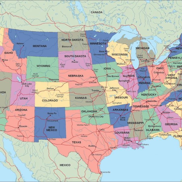 usa political map