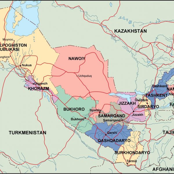 uzbekistan political map