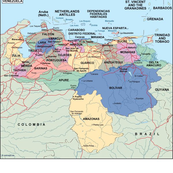 venezuela political map