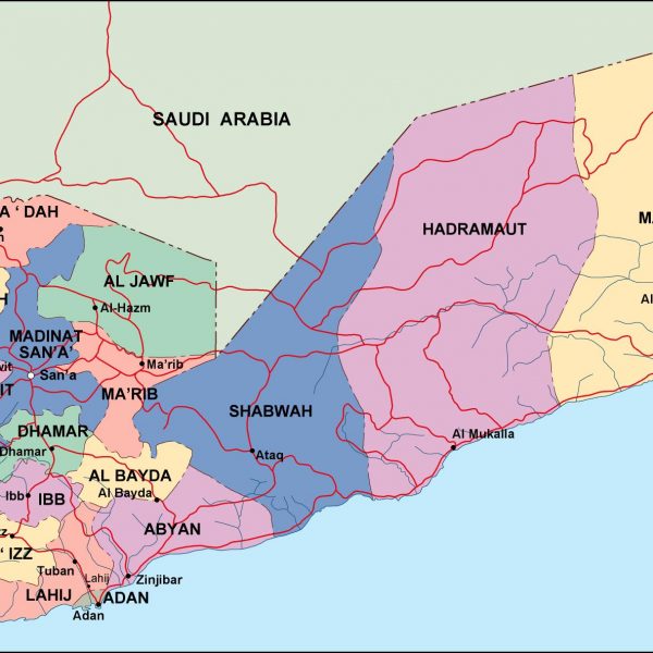 yemen political map