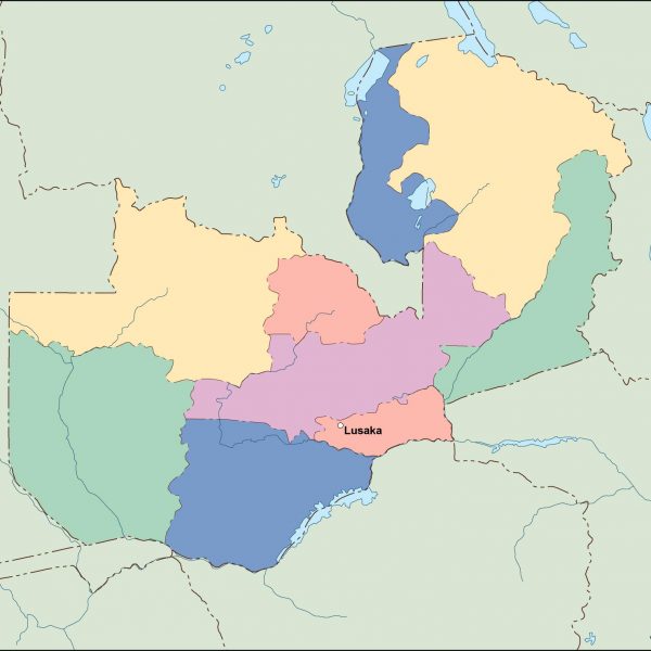 zambia vector map