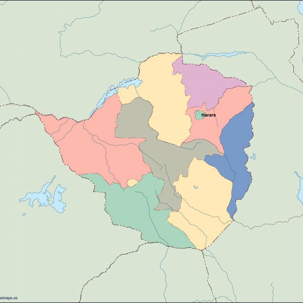 zimbabwe vector map