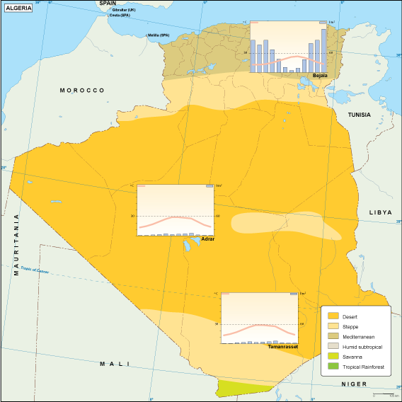 Algeria climate map