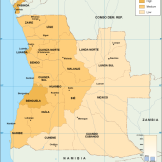 Angola economic map