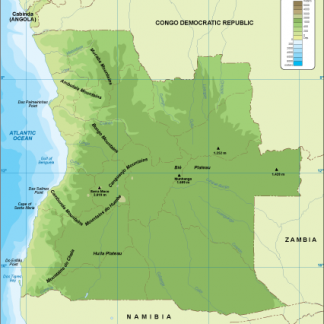 Angola physical map