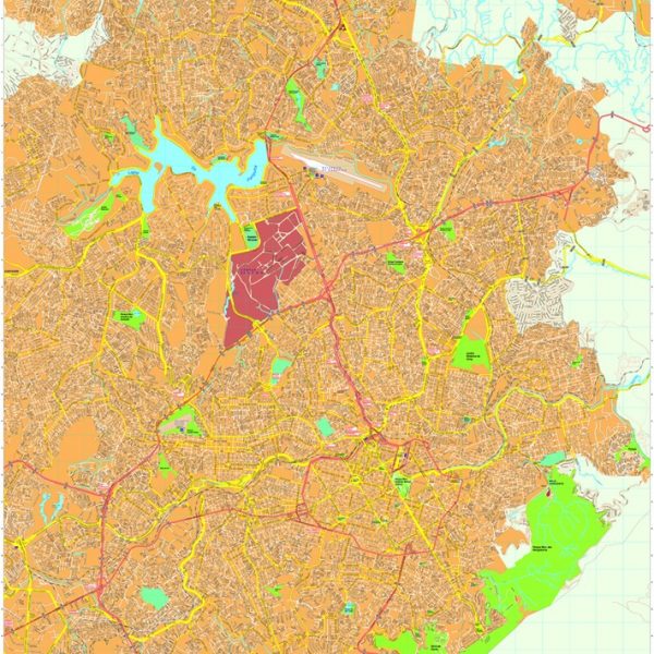 Belo Horizonte vector map