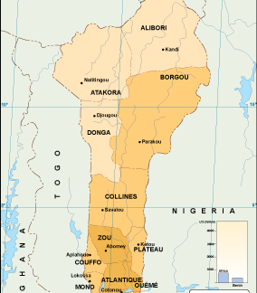 Benin economic map