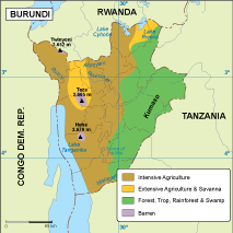 Burundi vegetation map