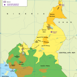 Cameroon vegetation map