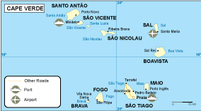 Cape Verde transportation map