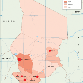 Chad population map