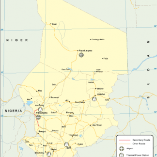 Chad transportation map