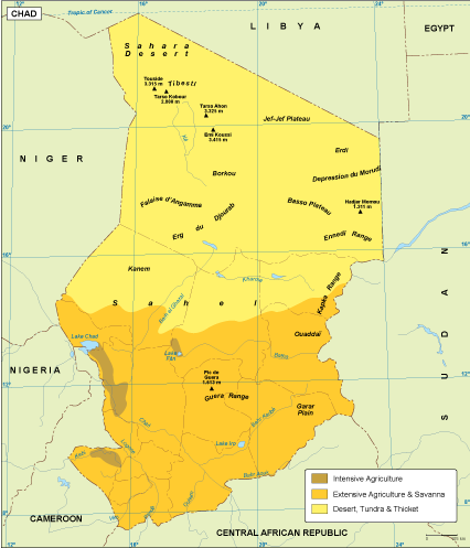 Chad vegetation map