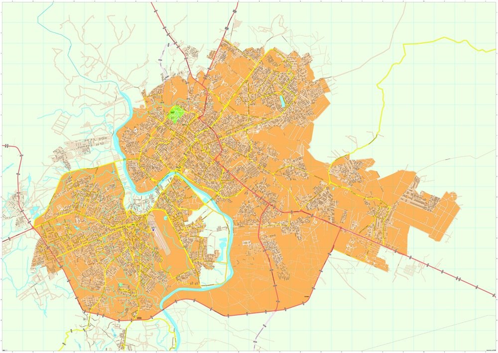 Cuiaba vector map