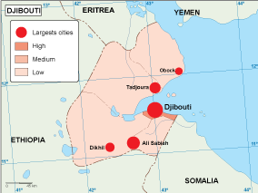 Djibouti population map