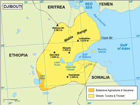 Djibouti vegetation map