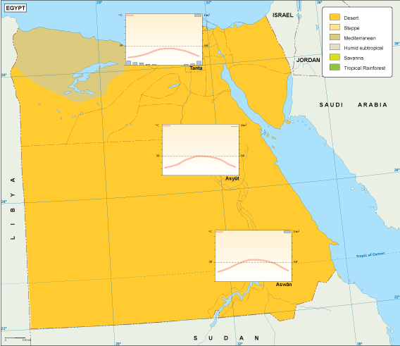 Egypt climate map