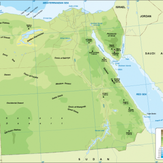 Egypt physical map