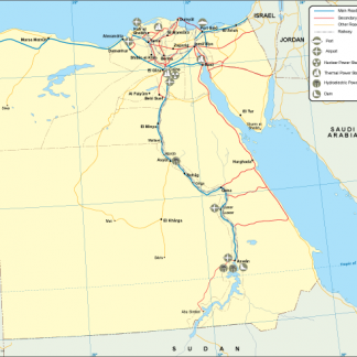 Egypt transportation map
