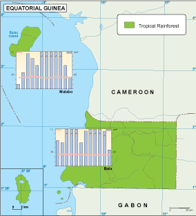 Equatorial Guinea climate map