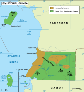 Equatorial Guinea vegetation map