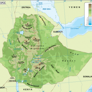 Ethiopia physical map