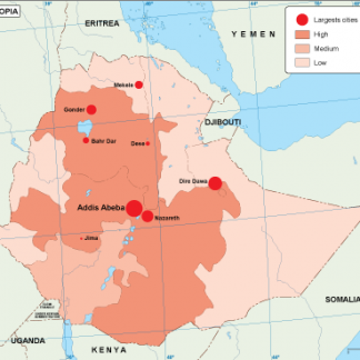 Ethiopia population map